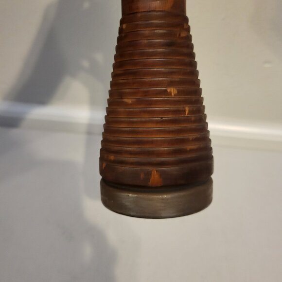 2 - Antique Wood Metal Textile Industrial Beehive Candle Spool Bobbin Spindles - Picture 5 of 14